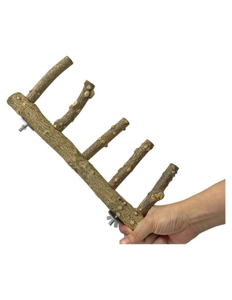 Escalera de Madera Natural para Periquitos Juguete 25cm Escalera de Madera Natural para Periquitos Juguete 25cm