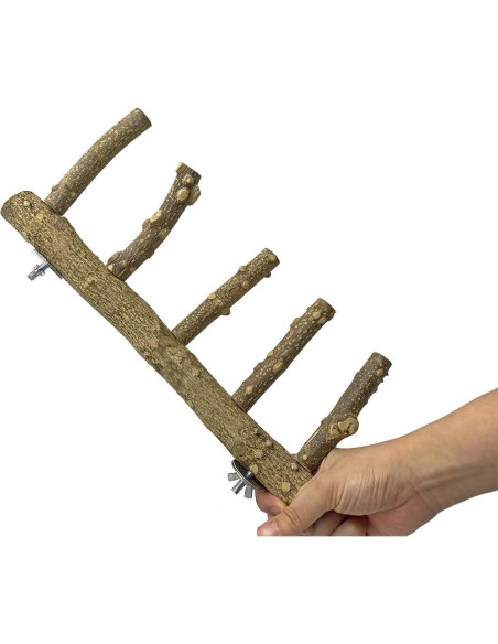 Escalera de Madera Natural para Periquitos Juguete 25cm Escalera de Madera Natural para Periquitos Juguete 25cm