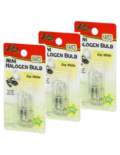 Zilla Mini Bombilla Halógena 25W Blanco Diurno - Paquete de 3
