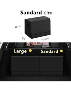 Organizador de Maletero GMQ Plegable 40.1x33x31.8cm Negro 2