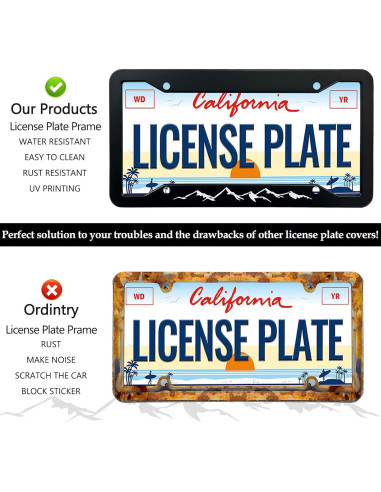 Marco de Placa de Licencia HCSS Aluminio Montaña 30.5x15.2 cm