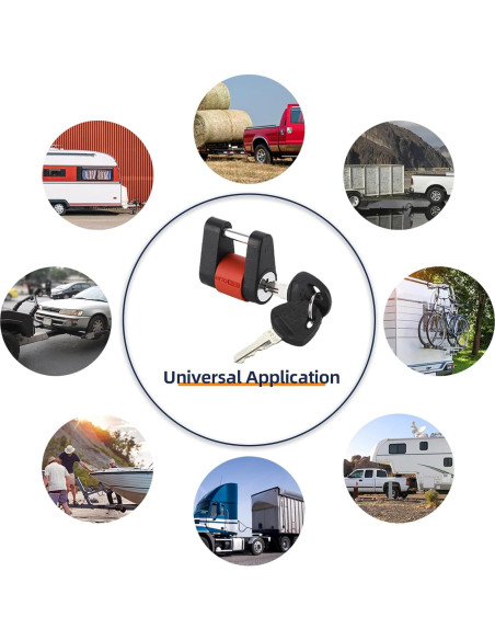 Cerradura de Acoplador de Remolque METOWARE 1/4" Diámetro