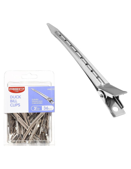Clips de Pelo RED by Kiss 36pcs 8.89 cm Metal Duraderos
