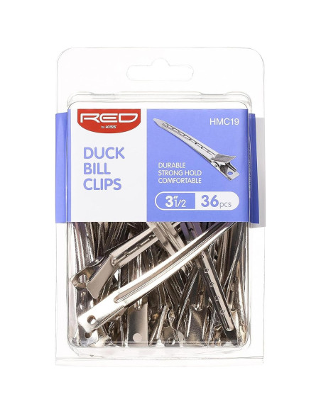 Clips de Pelo RED by Kiss 36pcs 8.89 cm Metal Duraderos