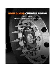 Cubiertas de tuerca de espiga 33mm Mytracpro 40PCS cromadas 2