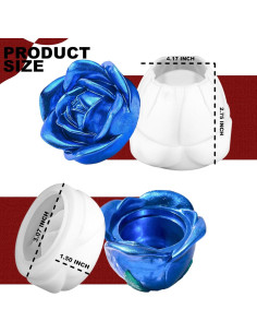Molde de Tarro de Resina Rosa ZQYSING con Tapa 10.16 cm 2