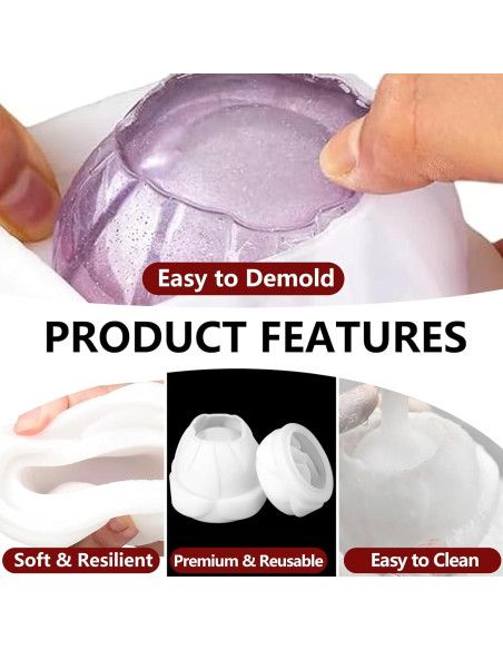 Molde de Tarro de Resina Rosa ZQYSING con Tapa 10.16 cm