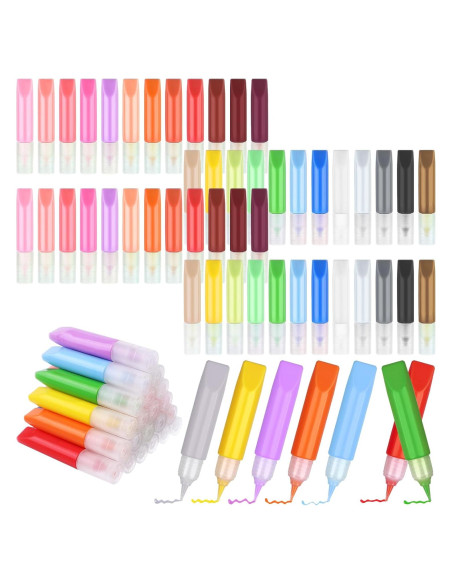 48 Marcadores de Pintura Acrílica JunLiHong 5ml 24 Colores
