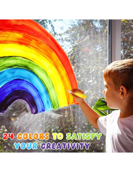 48 Marcadores de Pintura Acrílica JunLiHong 5ml 24 Colores