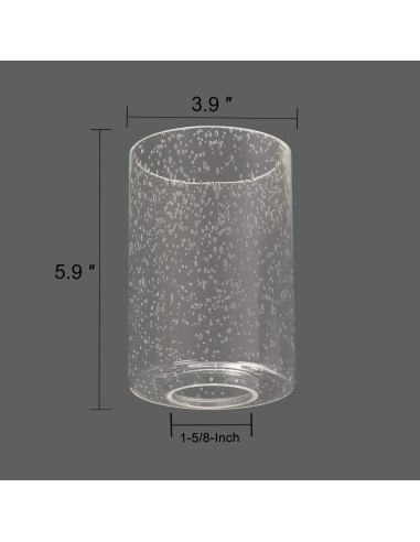 Pantallas de lámpara de vidrio Voguad 2 paquetes 10.16cm