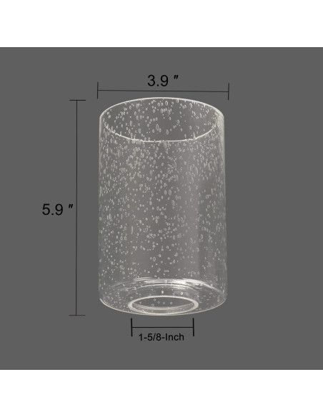 Pantallas de lámpara de vidrio Voguad 2 paquetes 10.16cm