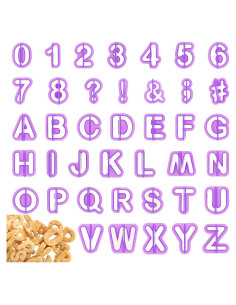 Juego de Cortadores de Letras y Números Teaaha 40 Piezas