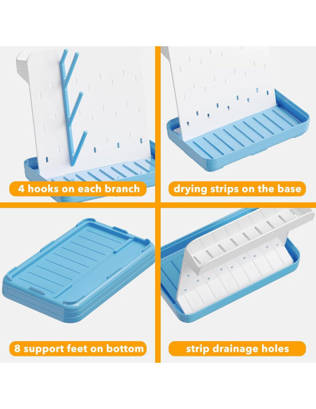 Soporte para Secado de Biberones SpaceAid Azul 20 Ganchos