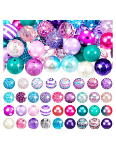 Cuentas de Chicle Coloridas Zeyune 100 Pcs 20mm para Manualidades