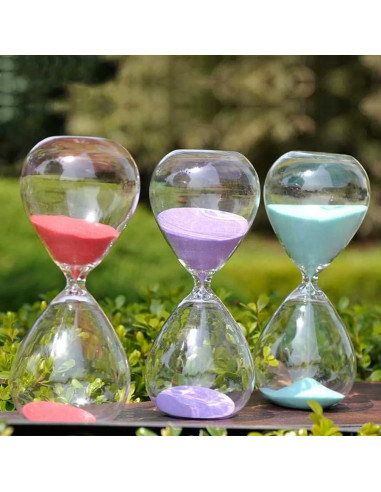 Reloj de Arena Falytemow 30 Minutos Vidrio Púrpura 23.5 cm