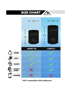 Billetera de Muñeca NEWZILL con Cremallera - Negro Largo 11.4 cm 2