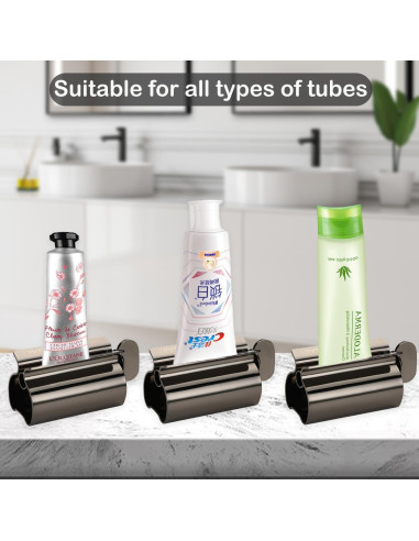 Exprimidor de Tubo de Acero Inoxidable YIERMA Negro