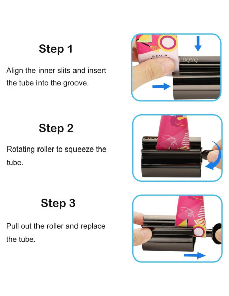 Exprimidor de Tubo de Acero Inoxidable YIERMA Negro