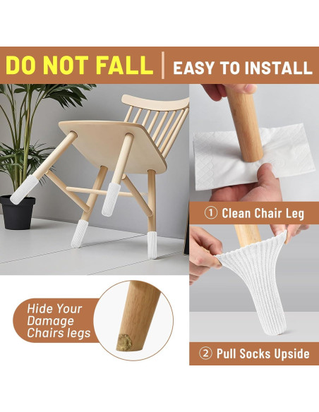 16 Calcetines Protectores para Piernas de Muebles VOLLYOO
