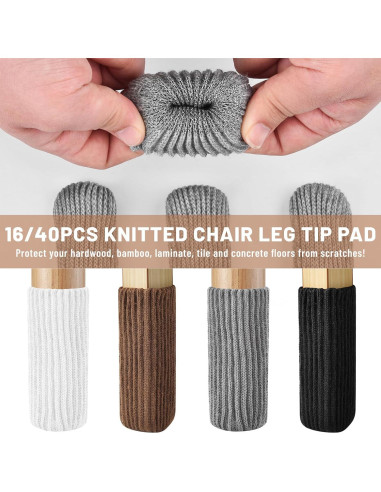 16 Calcetines Protectores para Piernas de Muebles VOLLYOO