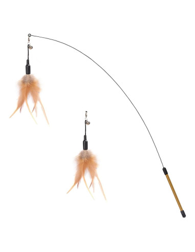 Juguete Interactivo para Gatos Pawaboo con Plumas 87.6 cm