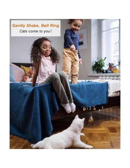 Juguete Interactivo para Gatos Pawaboo con Plumas 87.6 cm