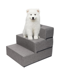 Escalera de Espuma para Mascotas Elevon 3 Niveles Gris 2