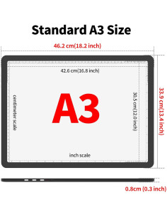 Mesa de Luz A3 TOHETO LED Magnética 3 Modos 6 Brillos 2
