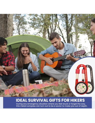Brújula Compacta con Clip Carabiner TurnOnSport - 2 Piezas