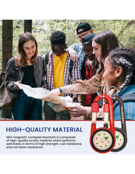 Brújula Compacta con Clip Carabiner TurnOnSport - 2 Piezas