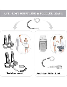 Arnés de Seguridad para Niños Dream Lin 2m Correa Negra 2