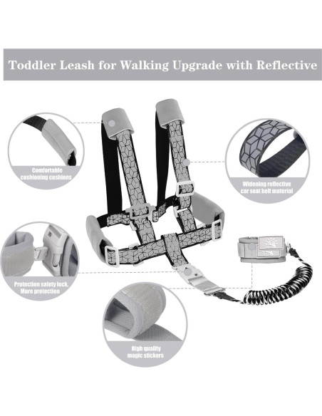 Arnés de Seguridad para Niños Dream Lin 2m Correa Negra