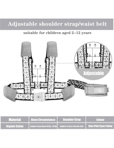 Arnés de Seguridad para Niños Dream Lin 2m Correa Negra