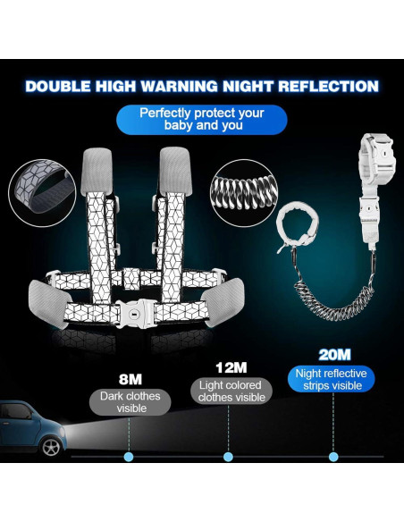 Arnés de Seguridad para Niños Dream Lin 2m Correa Negra