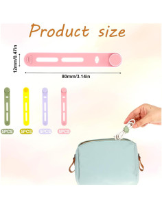 Giantree 20 Pcs Correas de Silicona para Cables Multicolor 2