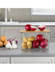 2 Organizadores Apilables Spacemart para Cebollas y Papas 2