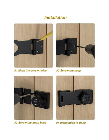 Cerradura de Combinación Sin Llave ETEKJOY 3 Dígitos para Armario