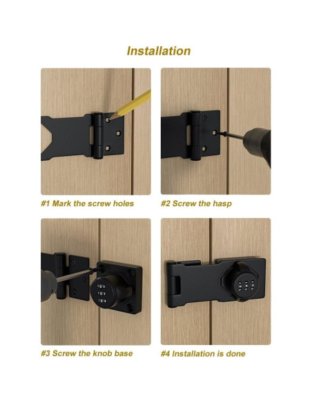 Cerradura de Combinación Sin Llave ETEKJOY 3 Dígitos para Armario