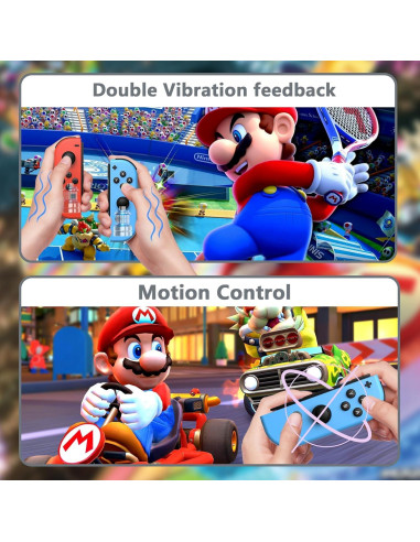 Controlador Nintendo Switch PTD Azul Rojo con Vibración y Movimiento