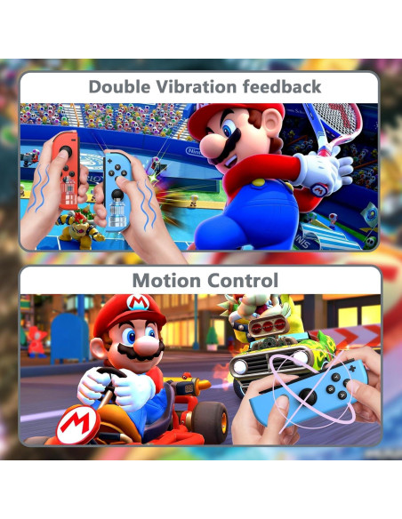 Controlador Nintendo Switch PTD Azul Rojo con Vibración y Movimiento
