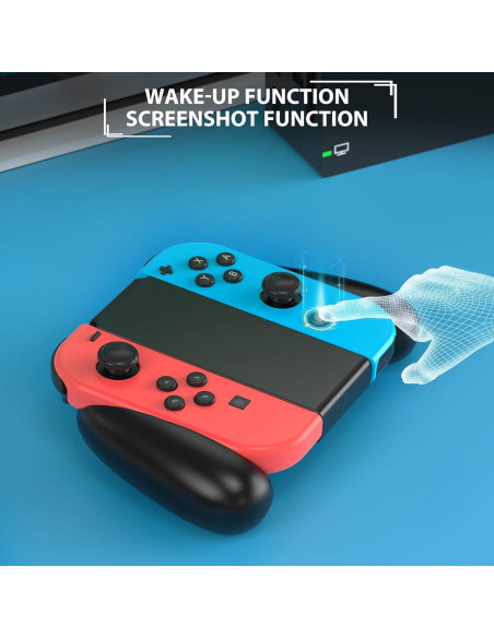 Controlador Nintendo Switch PTD Azul Rojo con Vibración y Movimiento