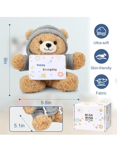 Osito de Peluche Big Hugs con Sudadera y Caja de Regalo