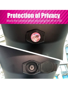 Cubiertas de Webcam Rosa Brillante Yeapop para Tesla 3 Y X S 2