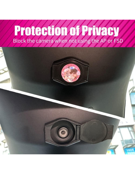 Cubiertas de Webcam Rosa Brillante Yeapop para Tesla 3 Y X S