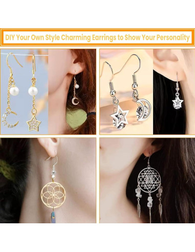 Kit de Ganchos para Aretes Hipoalergénicos Oro 600 Piezas