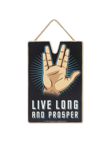 Decoración de Pared Star Trek Larga Vida y Prosperidad - Madera