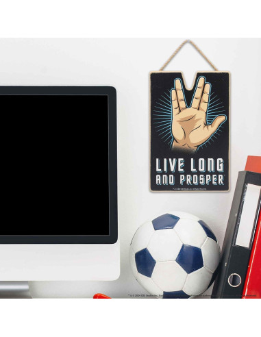Decoración de Pared Star Trek Larga Vida y Prosperidad - Madera