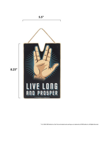 Decoración de Pared Star Trek Larga Vida y Prosperidad - Madera