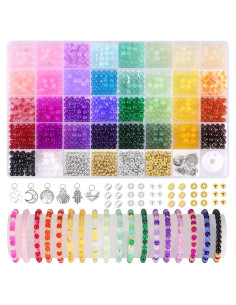 1368 Perlas de Vidrio 6mm Funtopia para Joyería y Manualidades