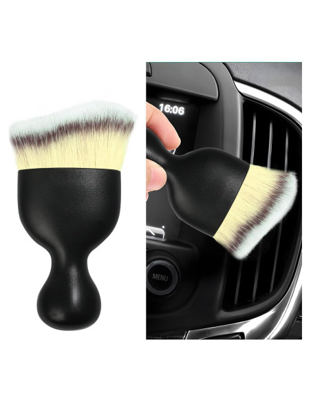 Cepillo de Polvo para Interior de Auto Dickno Beige 4.5x9.8cm